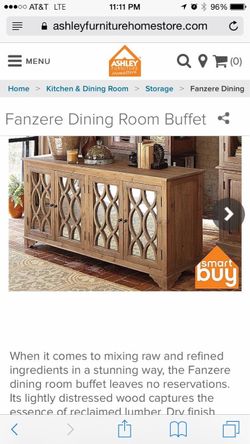 Mirrored Wood Buffet Side Board