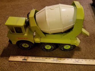 lime green cement mixer ....