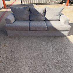 FREE DELIVERY - Grey Sofa Couch $160 OBO NEED GONE SATURDAY 