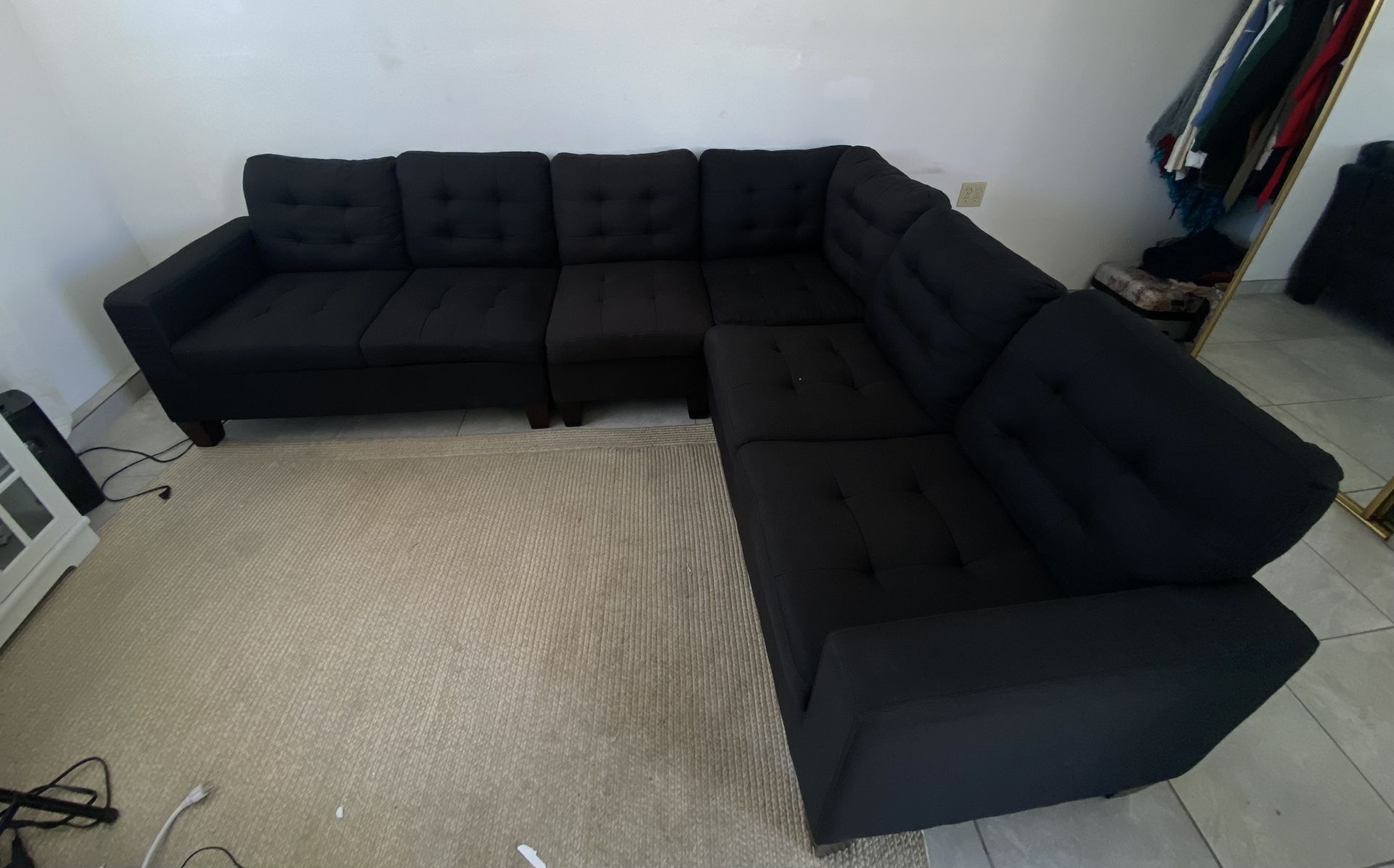 Black Couch - 3 Piece
