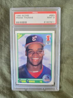 FRANK THOMAS 1990 Score #663 PSA Graded Card MINT 9 MLB Chicago White Sox