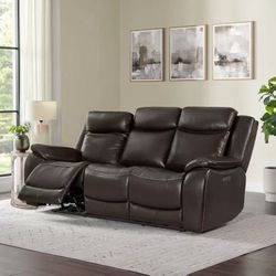Harvey Leather Power Reclining Sofa with Power Headrests，$650