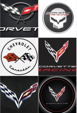 Corvette UNIVERSAL WIRELESS LOGO LED PUDDLE DOOR PROJECTOR LIGHTS see all choices sold separate. 3 AAA BATTERIES NOT INCLUDED.