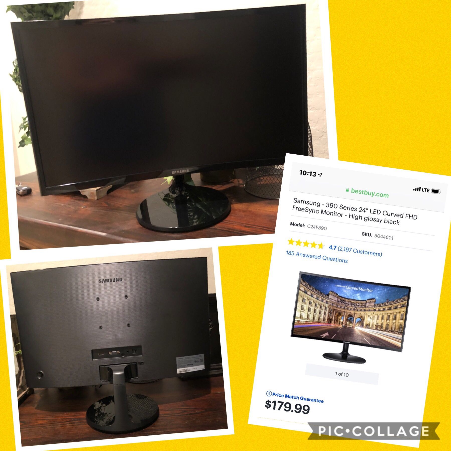 $100 Samsung 24” LED Curved Monitor