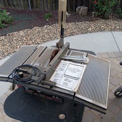 Table saw, blade used once.