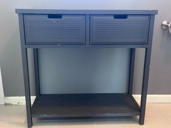 Wood Two-Drawer Console Table