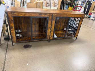 Double Door Dog Kennel with Detachable Rotating Frame