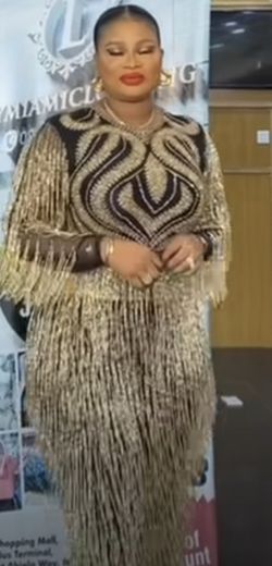 Hand Made Bead Dress Gold& Black