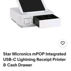 Star Micronics mPOP Integrated USB-C Lightning Receipt Printer & Cash Drawer