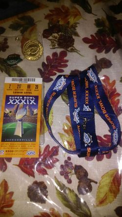 Super bowl 29 ticket with accesories
