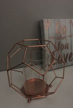 Candle holder rose gold