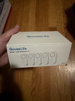 GoveeLife Water Leak Detector 15 w/ Smart Gateway 1S 5-Pack, White