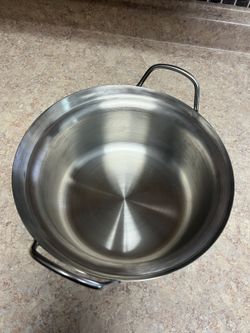 Heavy Stainless Steel Pot 9.5” Diameter 