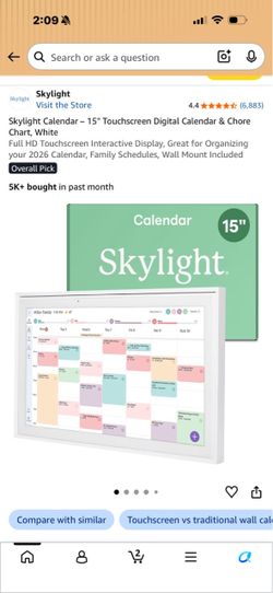 Skylight calendar 15 inch
