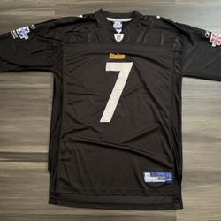 Reebok NFL Pittsburgh Steelers Ben Roethlisberger #7 Super Bowl Jersey Size XL