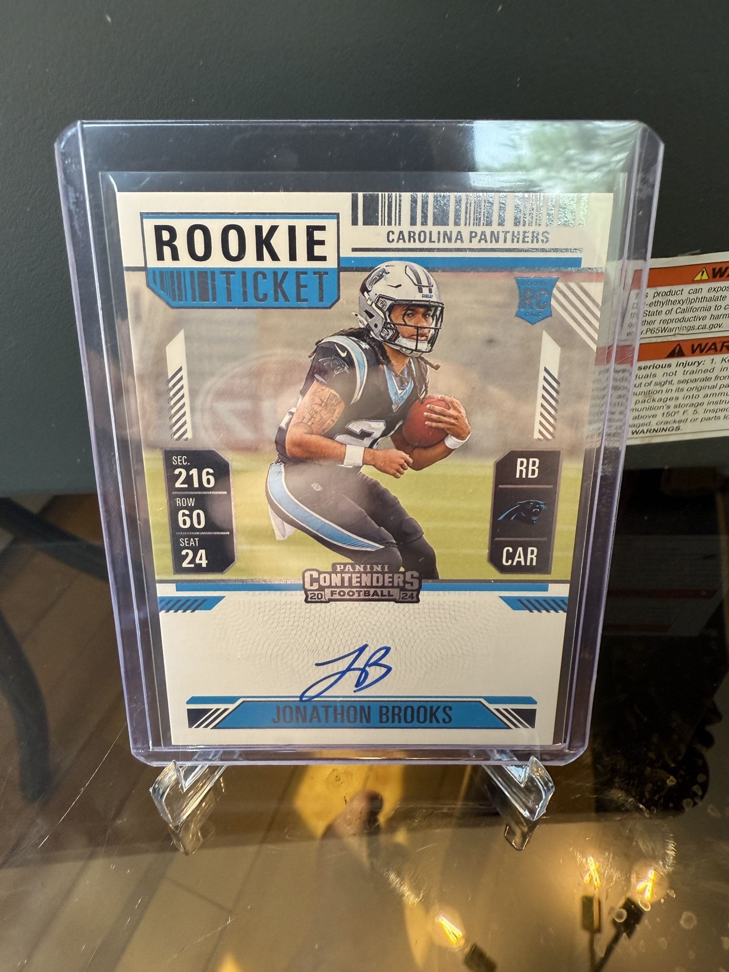 Jonathan Brooks Rookie Ticket Auto