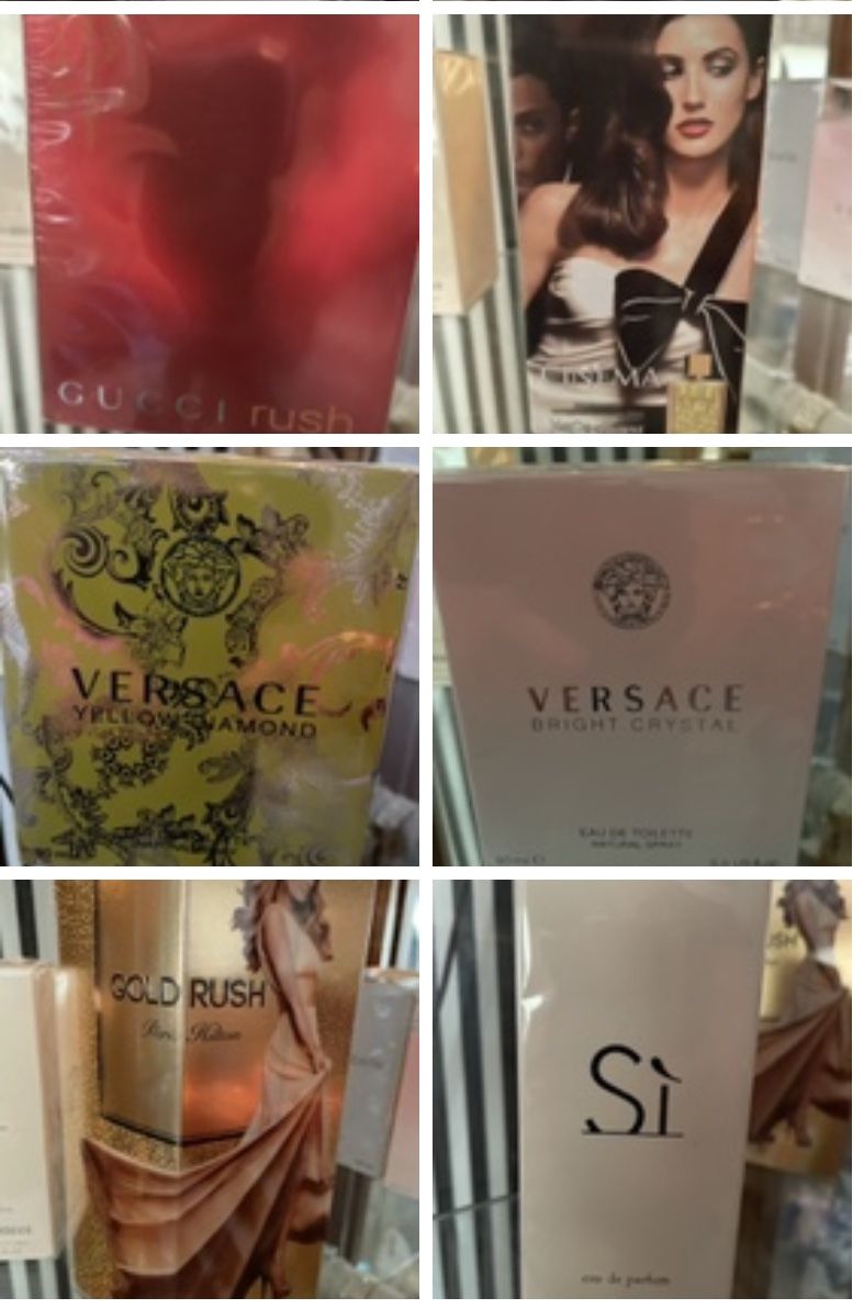 Many Name-brand Women’s Perfumes For Sale .. Versace, Gucci, St.Ives, Lancome, Chanel, Armani