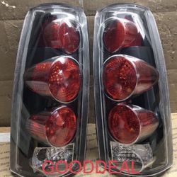 #OT07 88-99 Chevy Chevrolet CK Pickup Blazer Escalade Black Clear Tail Light Pair Lamp Taillight