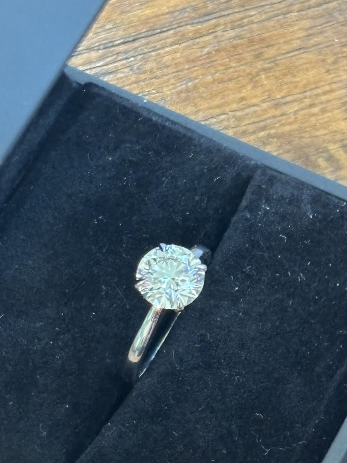 New 2.02 Carat Round Diamond Engagement Ring 14k White Gold