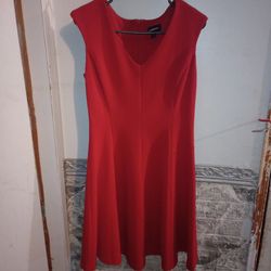 Liz Claiborne Red Sleeveless A-Line Dress