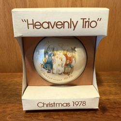 1978 Schmid Christmas Ornament Heavenly Trio Berta Hummel 5th Limited Edition