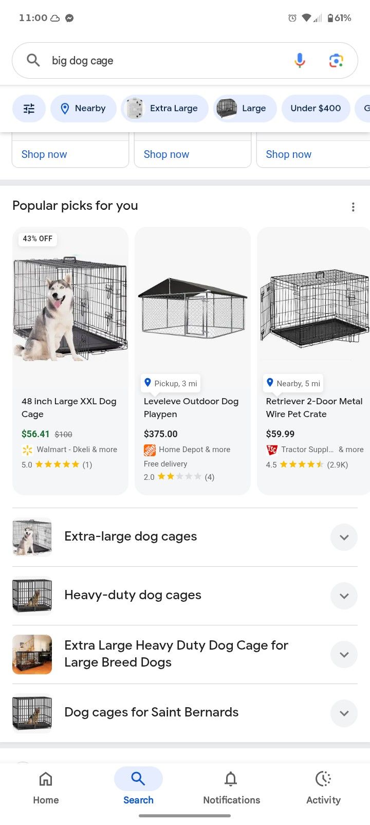 Extra Large Big Dog Cage