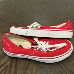 Vans Red Low-Top Sneakers US Women 9.0