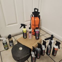 FULL Car Detailing Starter Kit – Chemicals + Sprayer and Detailing Fiber Roll