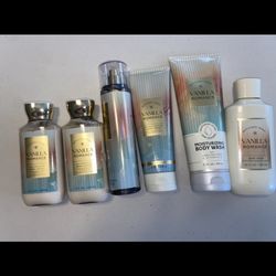 6 Bath & Body Works VANILLA Romance body wash, mist, body cream & lotion lot