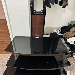 Glass Shelves TV Stand