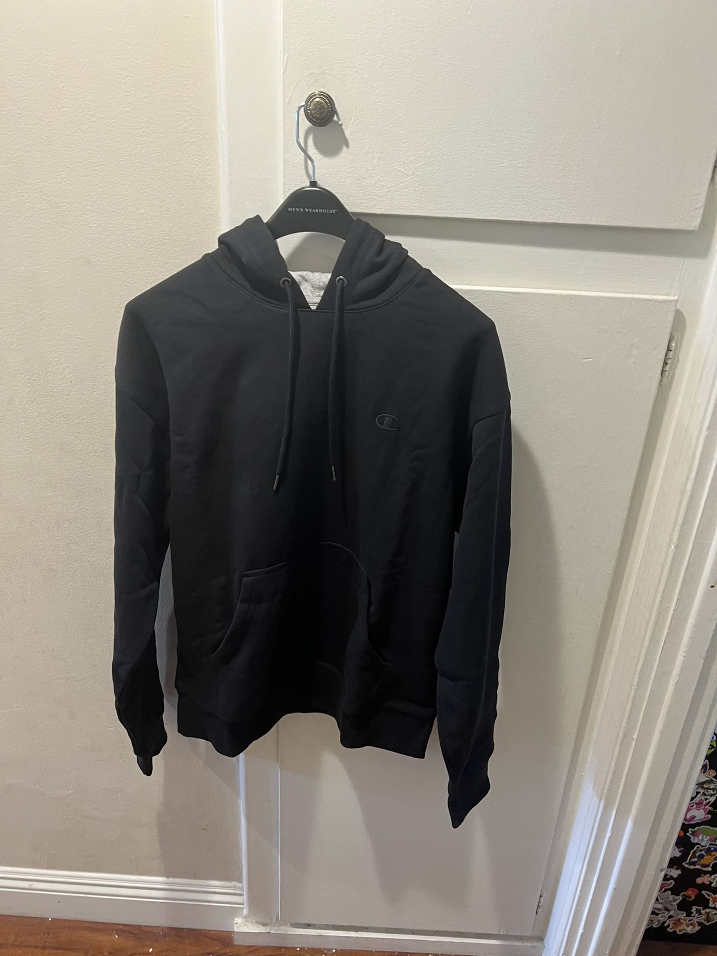 Champion Men’s Hoodie Sweatshirt Black Medium