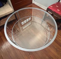 Silver and Glass Coffee Table
