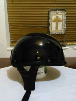 Motorcycle Half Helmet w/ Visor, DOT Approved