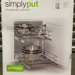 SimplyPut Double-Tier 17.5 Pullout Baskets