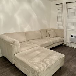 4 Piece Modular Corduroy Sectional