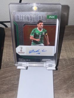 Carlos Vela Prizm International Ink Auto Card 2022 FIFA World Cup