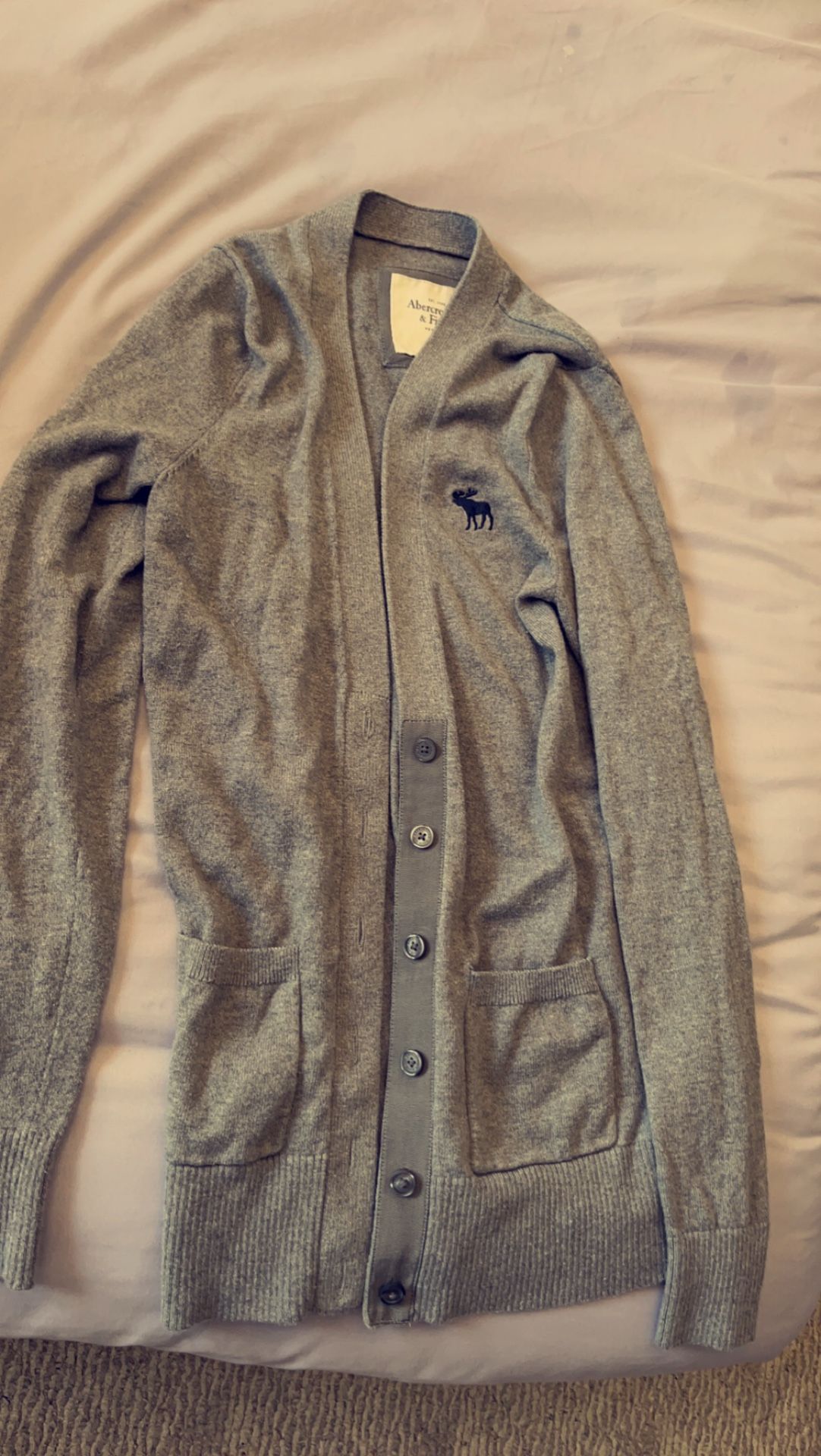 Abercrombie And Fitch Grey Cardigan