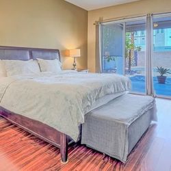 King Size Bedroom Set Including Mirror, Lamps. Summer Hill