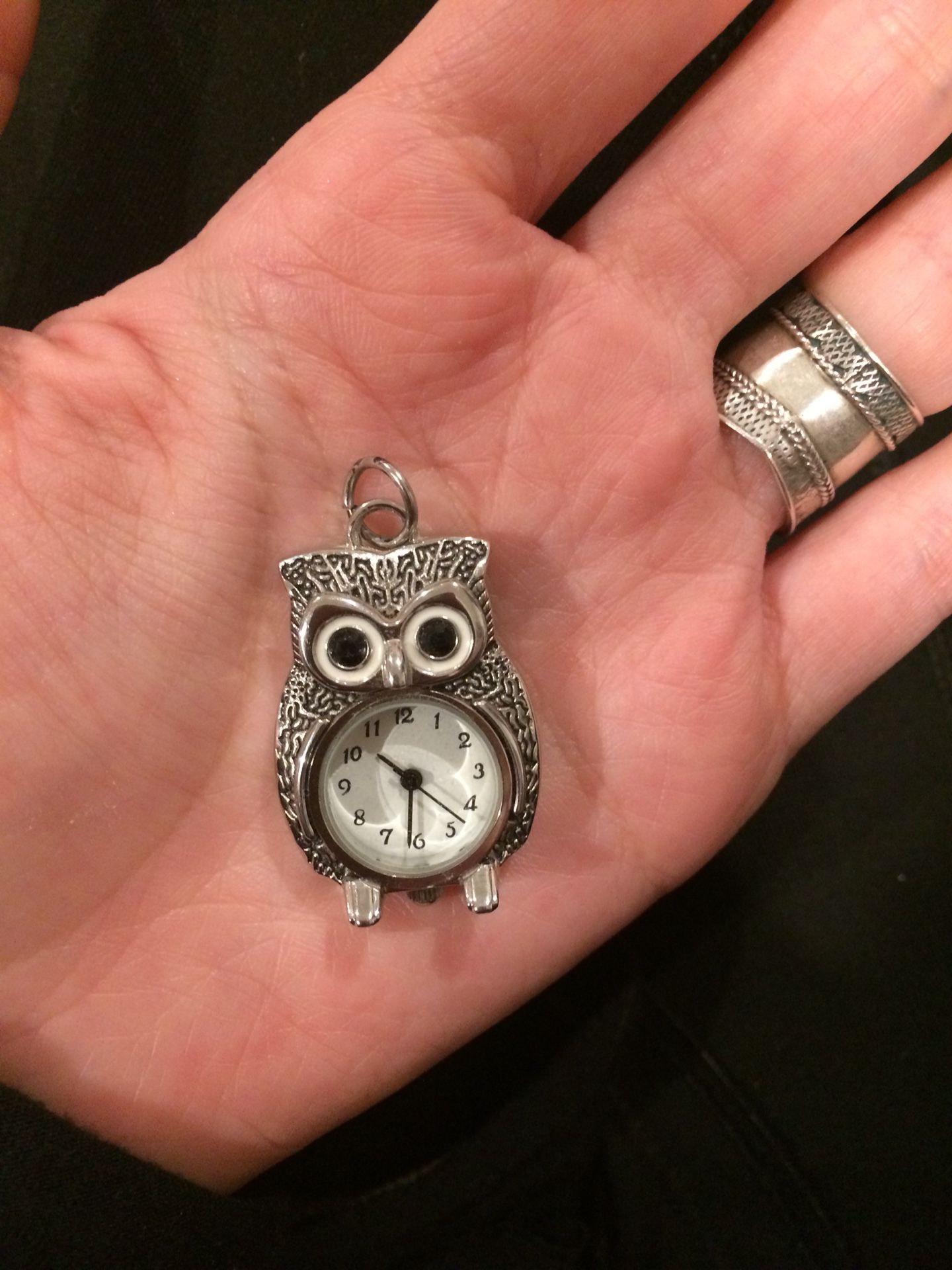 🦉 Owl clock charm (works)