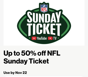 NFL Sunday Ticket 50% off