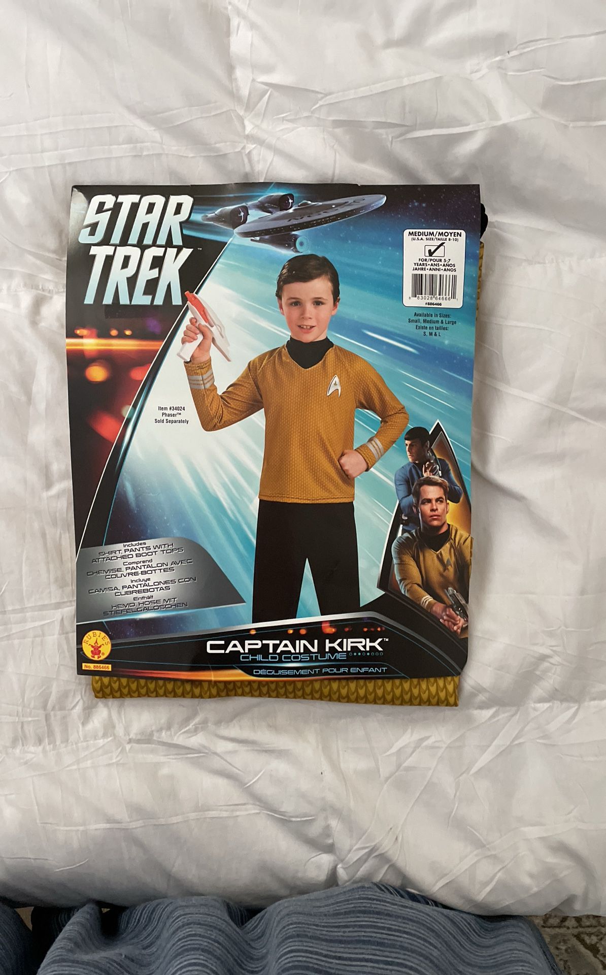 Captain Kirk Child Costume Size 8