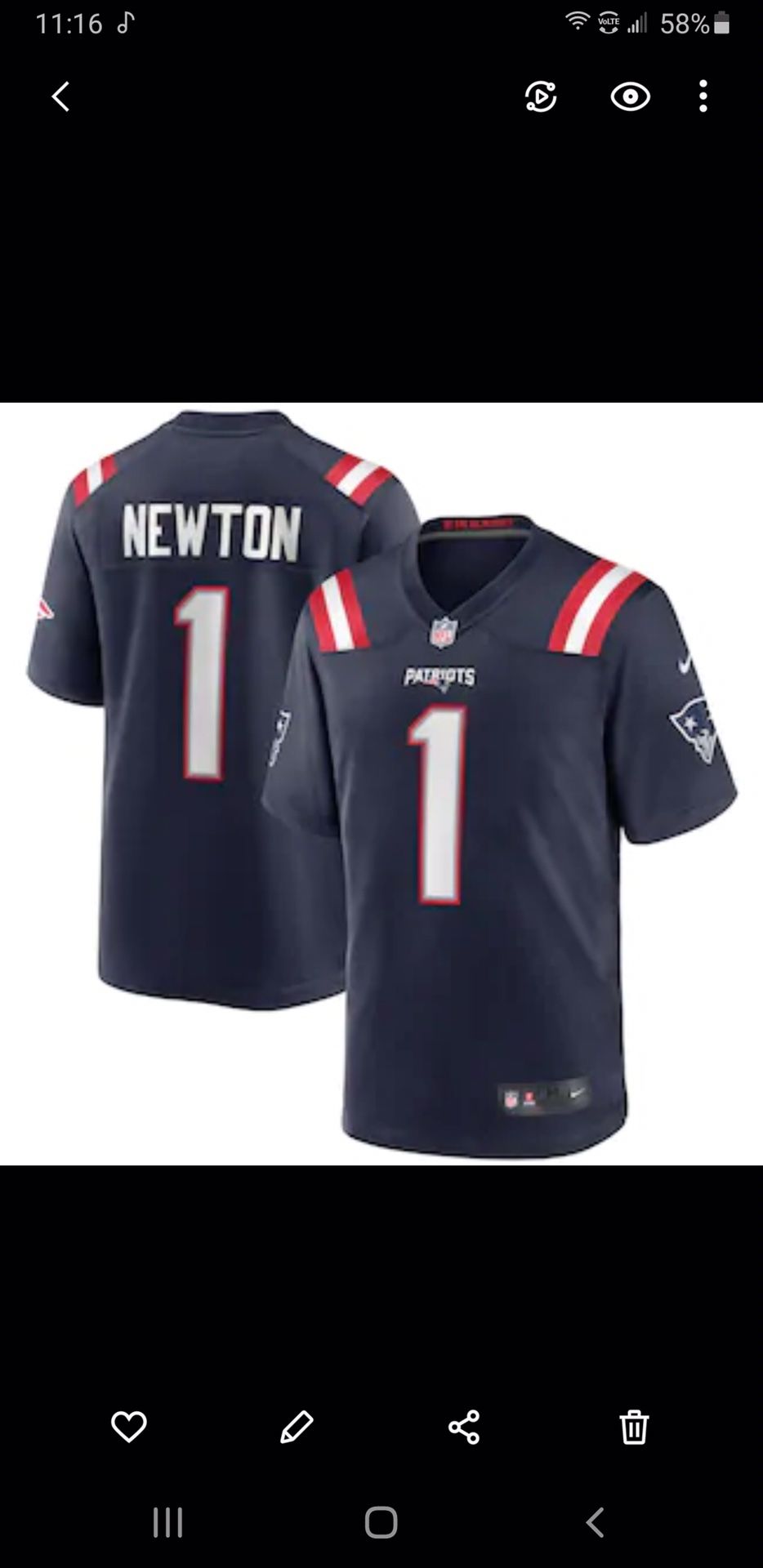 Patriots cam newton jersey size small n xl n 2xl n 3xl stitched firm price pick up only