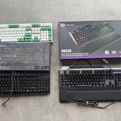 Multiple Mechanical Gaming Keyboards 