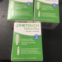 One Touch Delica Plus Lancets Extra Fine 33 Gauge Total 3 Boxes