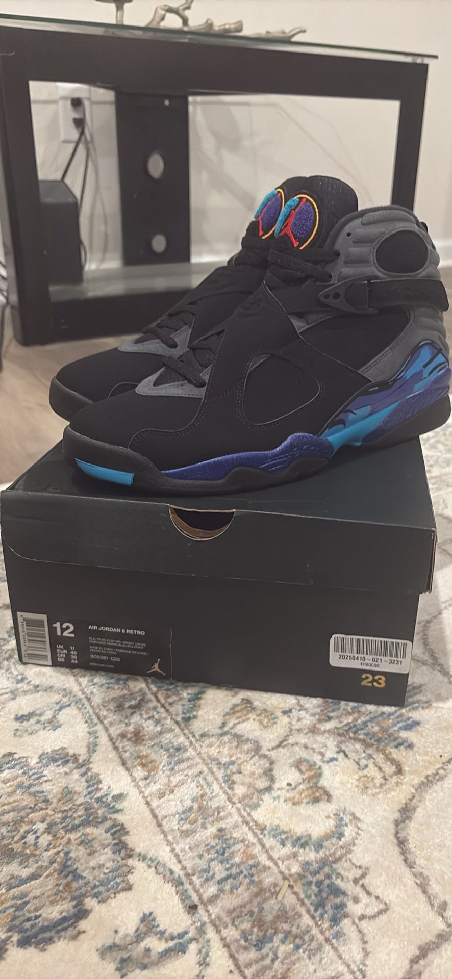 Jordan 8 Aqua Size 12