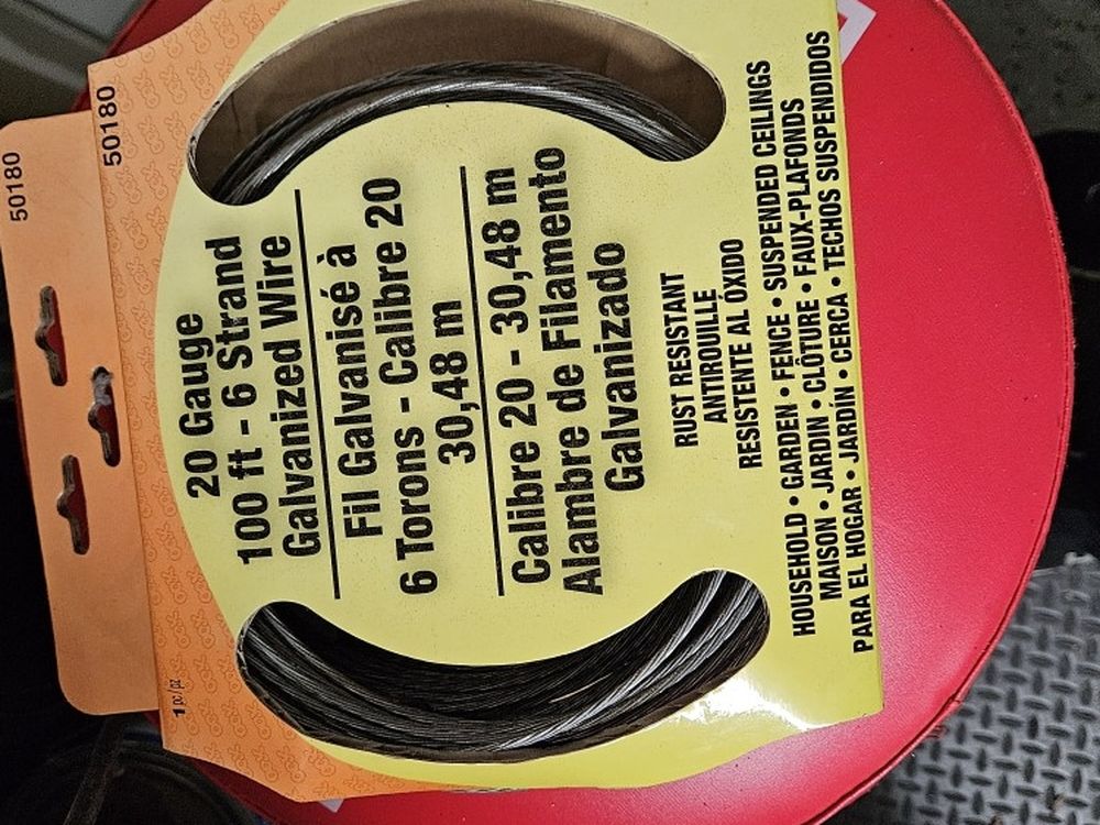 20 Gauge 6 Strand Galvanized Wire 100 Feet