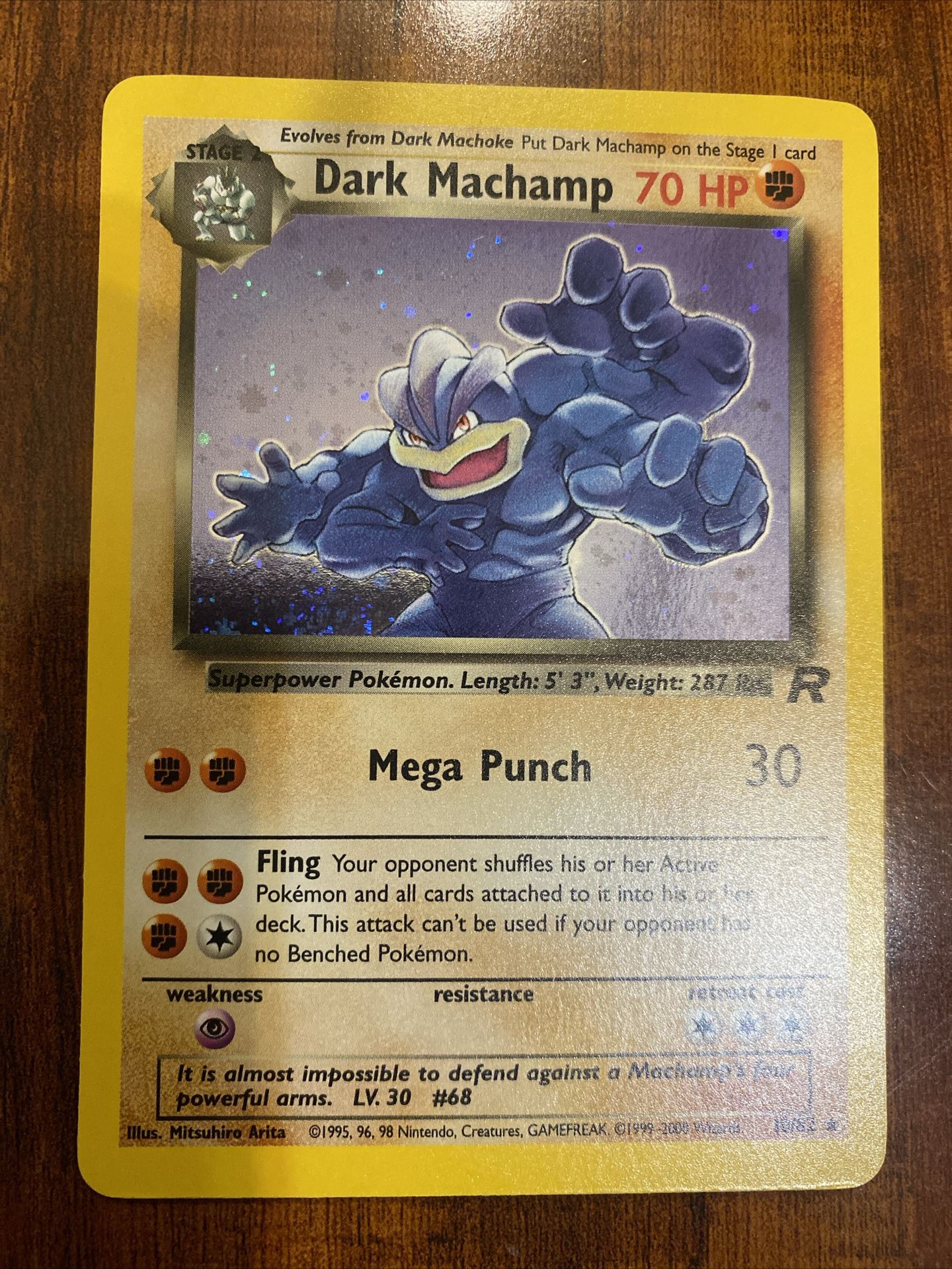 Pokemon Dark Machamp 10/82 Team Rocket Holo Rare Unlimited NM/M 💎