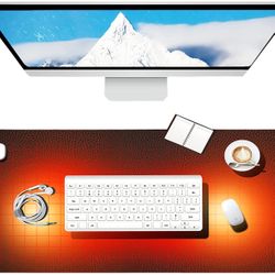 Warm Desk Pad, Heated Mouse Pad, Heated Desk Pad Touch Control Warm Big Mouse Pad with 3 Speeds, 31" x 13" Extended Edition Foot Warmer Pad Gaming Mou