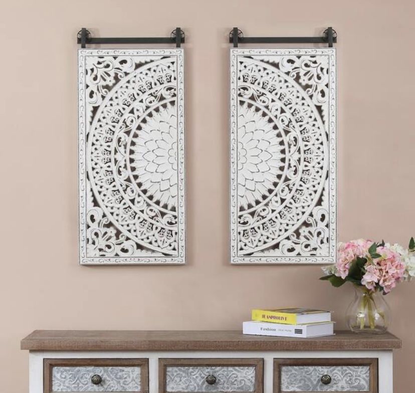 Carved Floral Wall Panels - WHA530