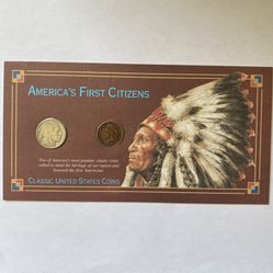 Buffalo Nickel & 1907 Indian Head Penny Set – America’s First Citizens